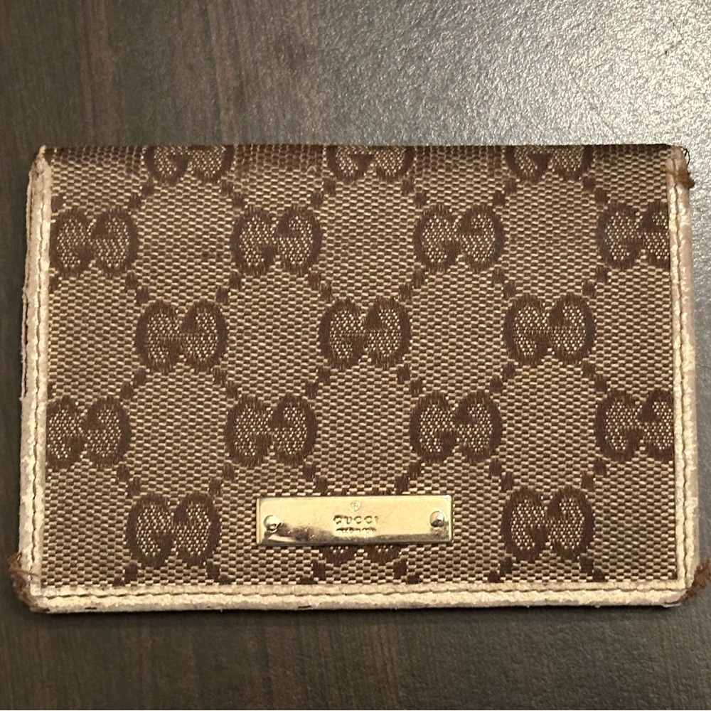 Gucci Brown Monogram Key Card Holder